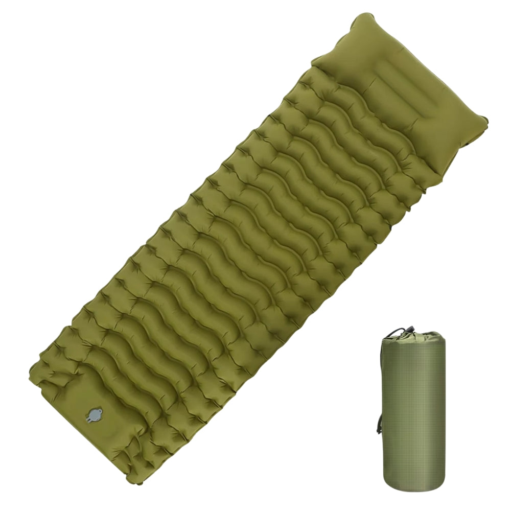Inflatable Camping Mattress Sleeping Pad with Built-in Pillow and Pump