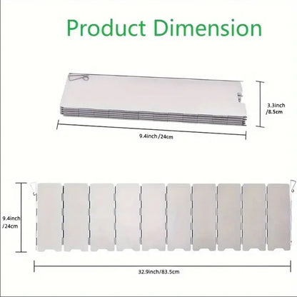 10 Plates Aluminum Alloy Ultralight Foldable Stove Windscreen