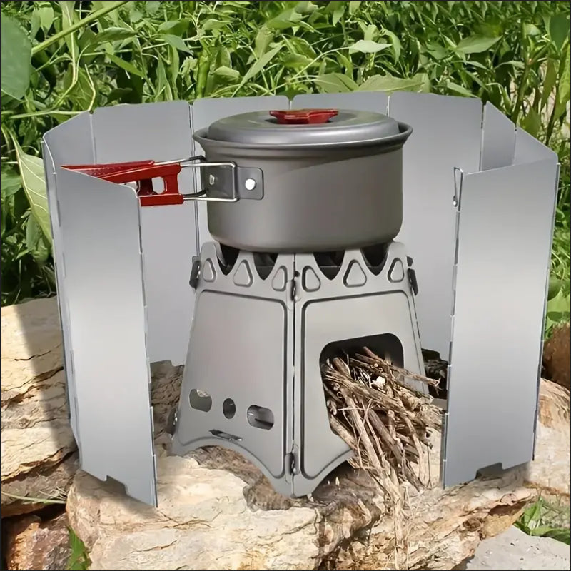 10 Plates Aluminum Alloy Ultralight Foldable Stove Windscreen