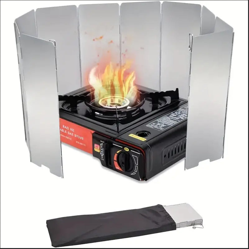 10 Plates Aluminum Alloy Ultralight Foldable Stove Windscreen